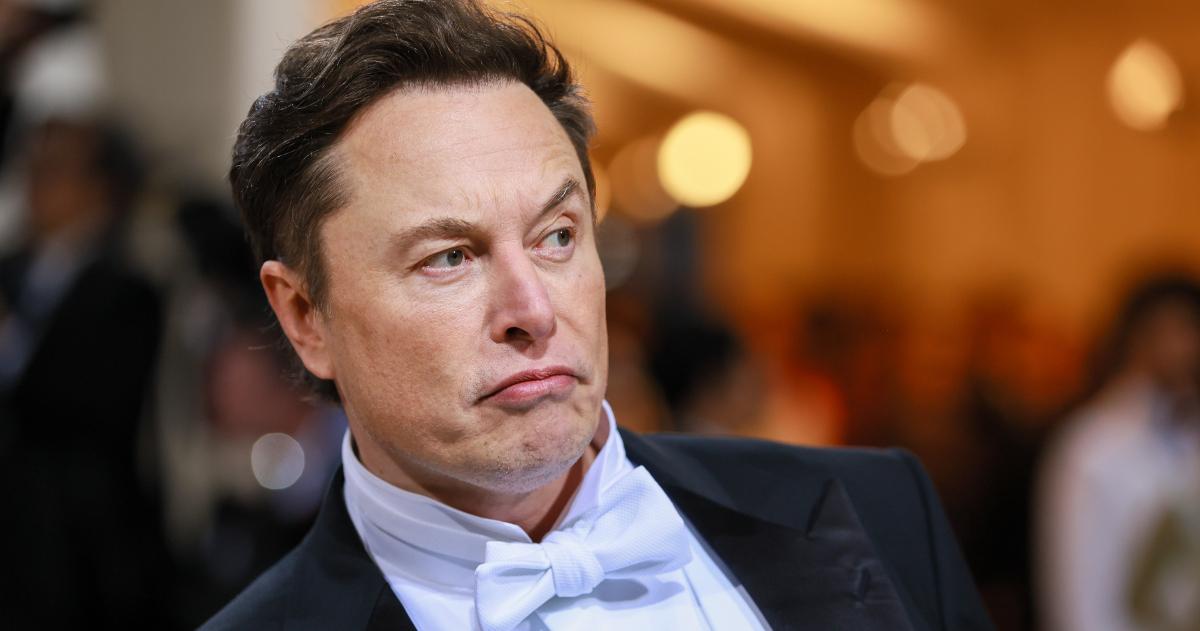 Elon Musk frowning